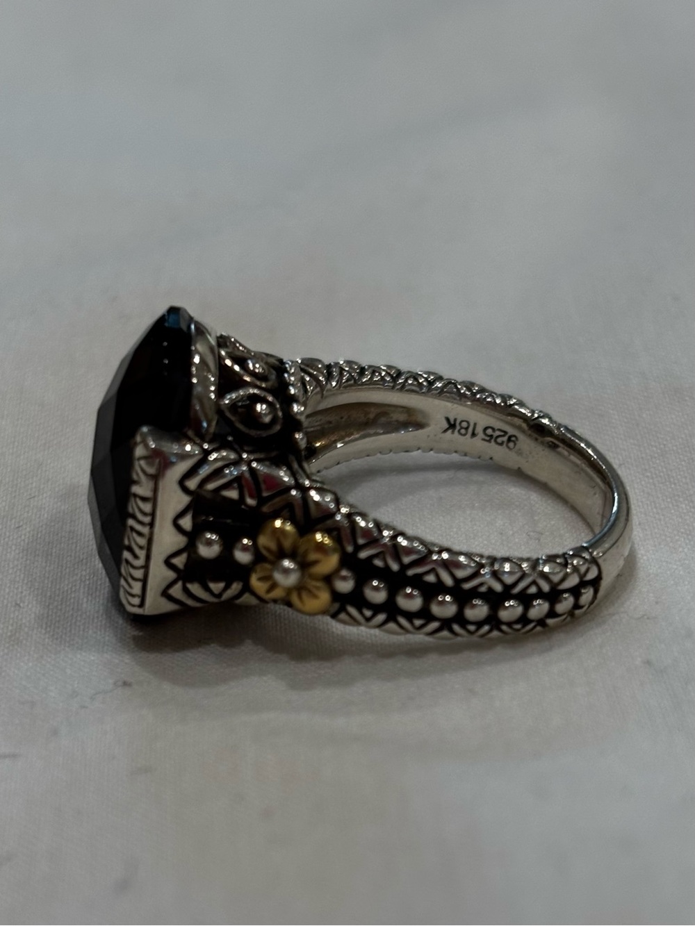 Barbara Bixby Elegant Silver and Gold Floral Ring - Picture 2 of 6